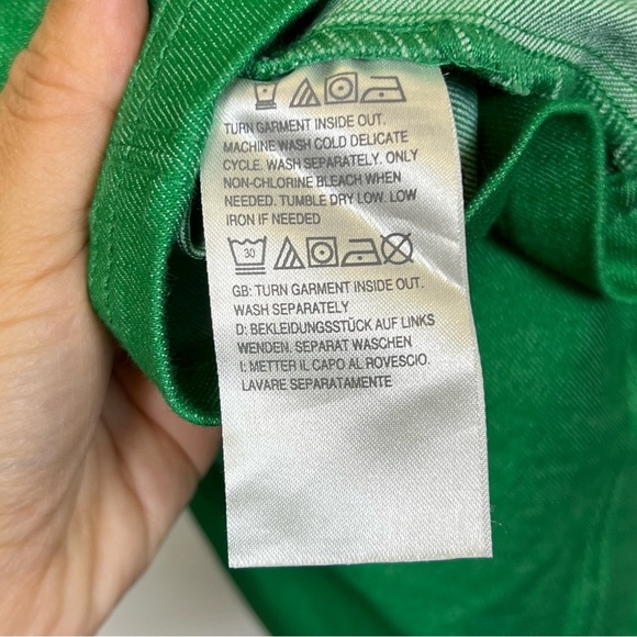 Studio Park x Jane Treacy Women's Green Denim Jacket Size S - Picture 8 of 13